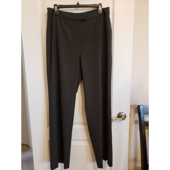 Jones & CO stretch, gray slacks with hidden, back zipper hem, size 14 - Picture 1 of 9